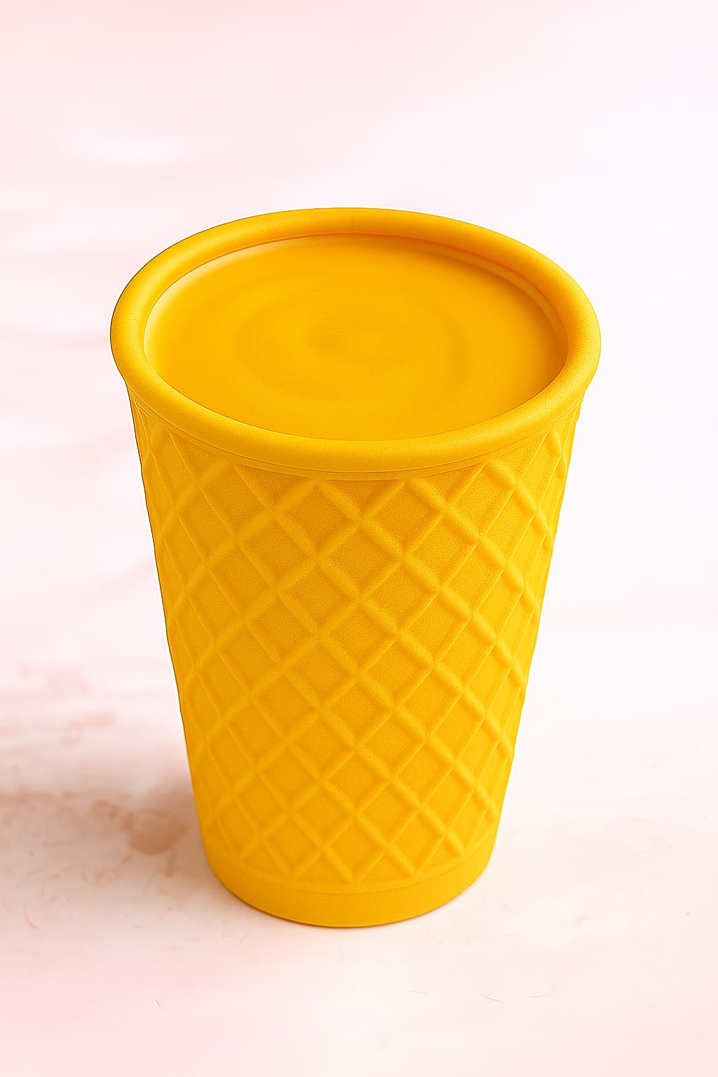 Mango Waffle Cup – Tropical Flavored Edible Coffee Cup view 1