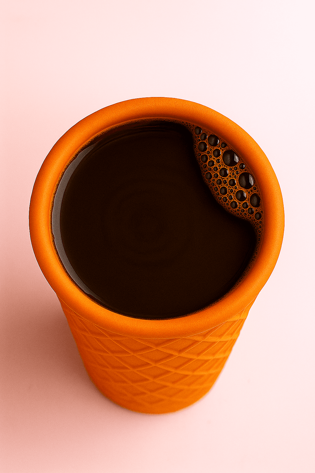 Orange Waffle Cup – Zesty Citrus Edible Coffee Cup view 3