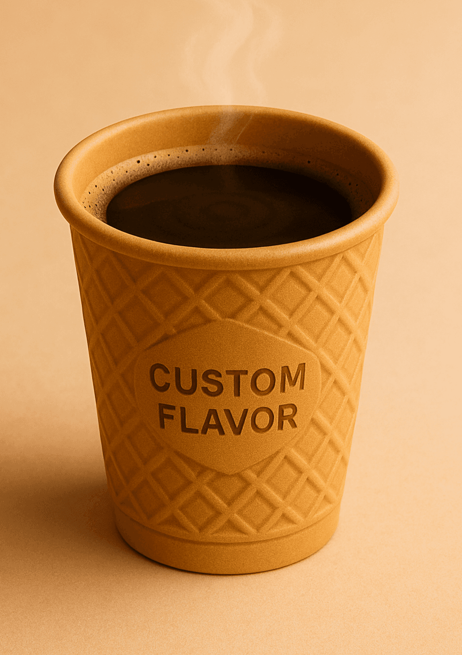 Customizable Waffle Cup – Design Your Own Edible Coffee Cup