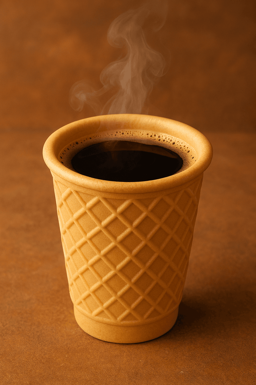 Plain Waffle Cup – Classic Crunchy Edible Cup for Coffee & Desserts view 3