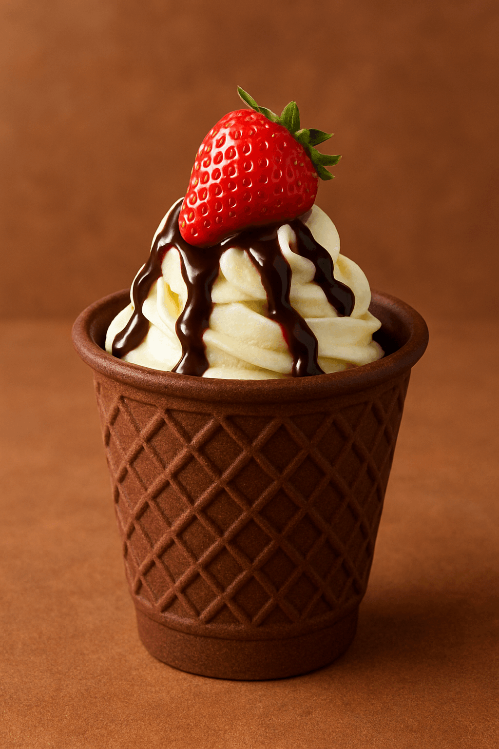 Chocolate Waffle Cup – Rich Cocoa Edible Coffee Cup view 3