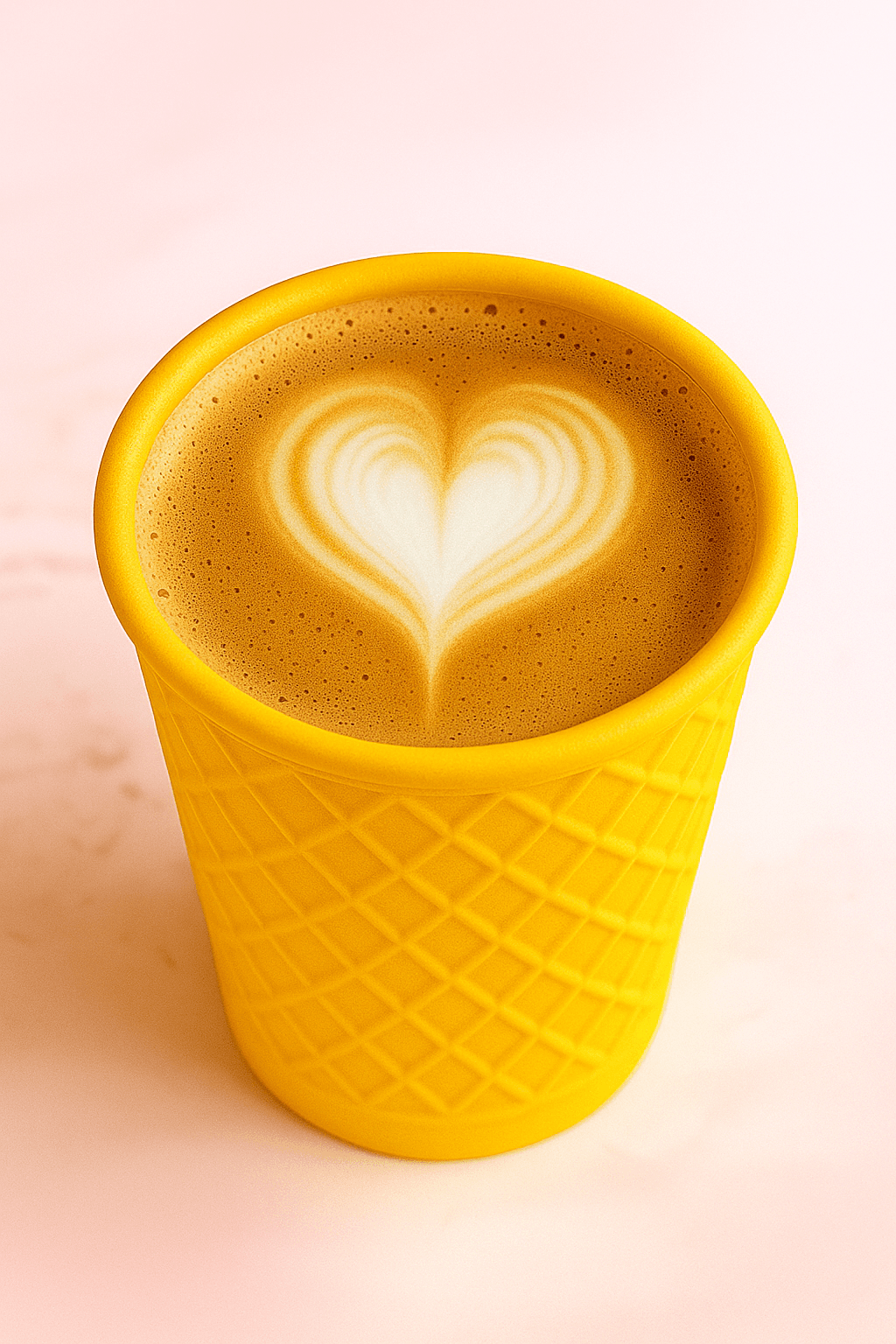 Mango Waffle Cup – Tropical Flavored Edible Coffee Cup view 2